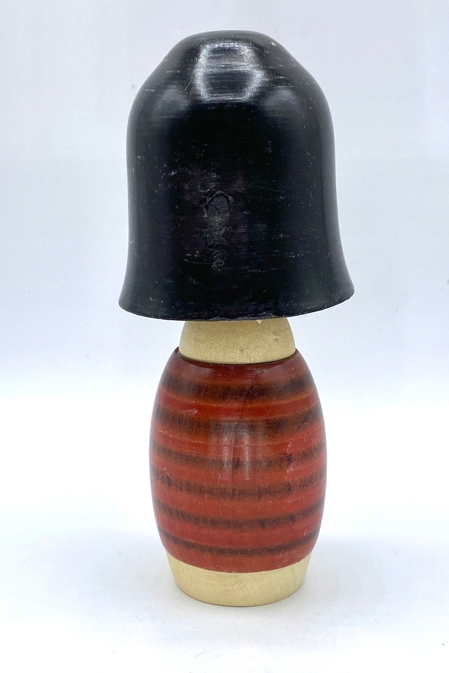 RARE Kokeshi Doll by Ryoichi "The sound of spring" hand carved flower w/box