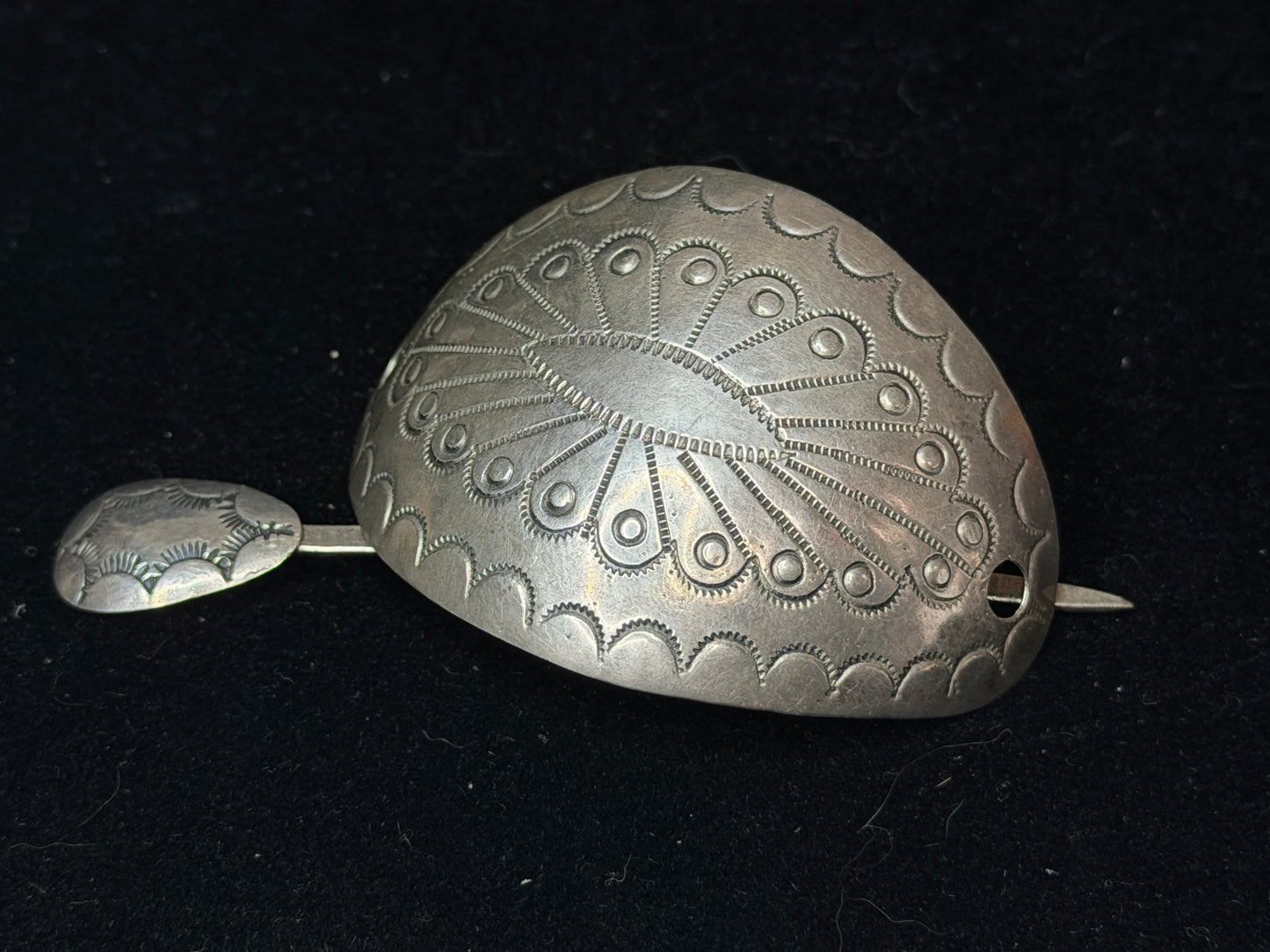 Native American Navajo sterling 925 silver Hair BARRETTE hair pin SS254