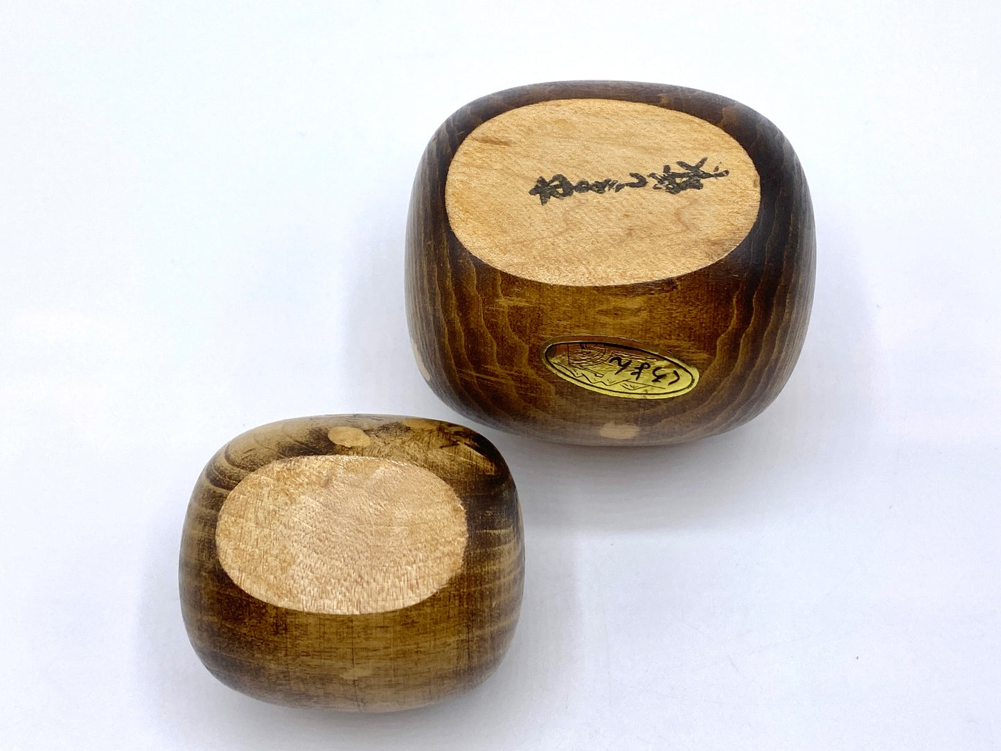 Kokeshi Dolls Set by Masashi Takeda "Snow Sky" w/box set of 2