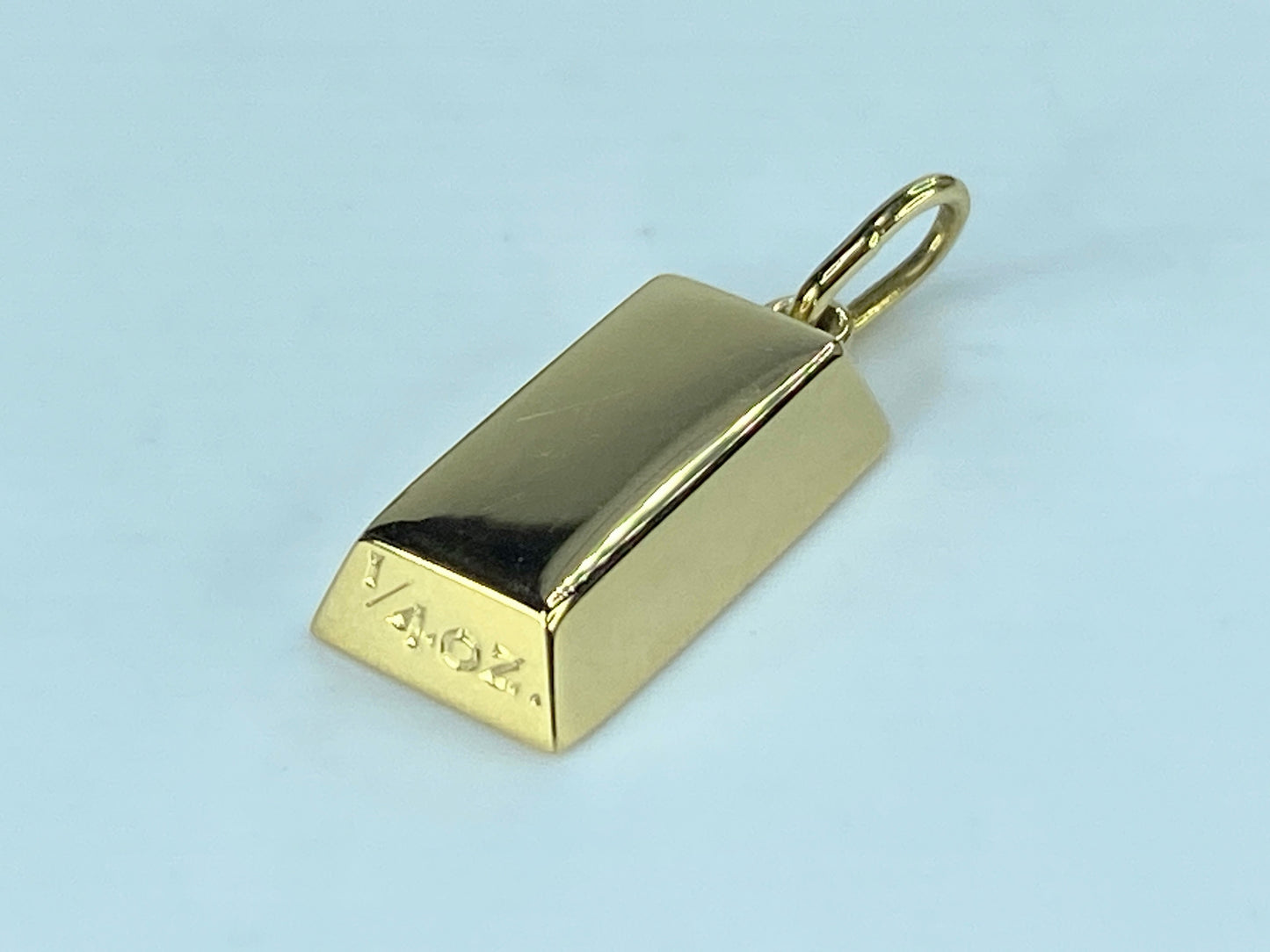 Authentic Cartier 18K yellow gold 1/4 oz gold bar pendant charm 8.1g JR401