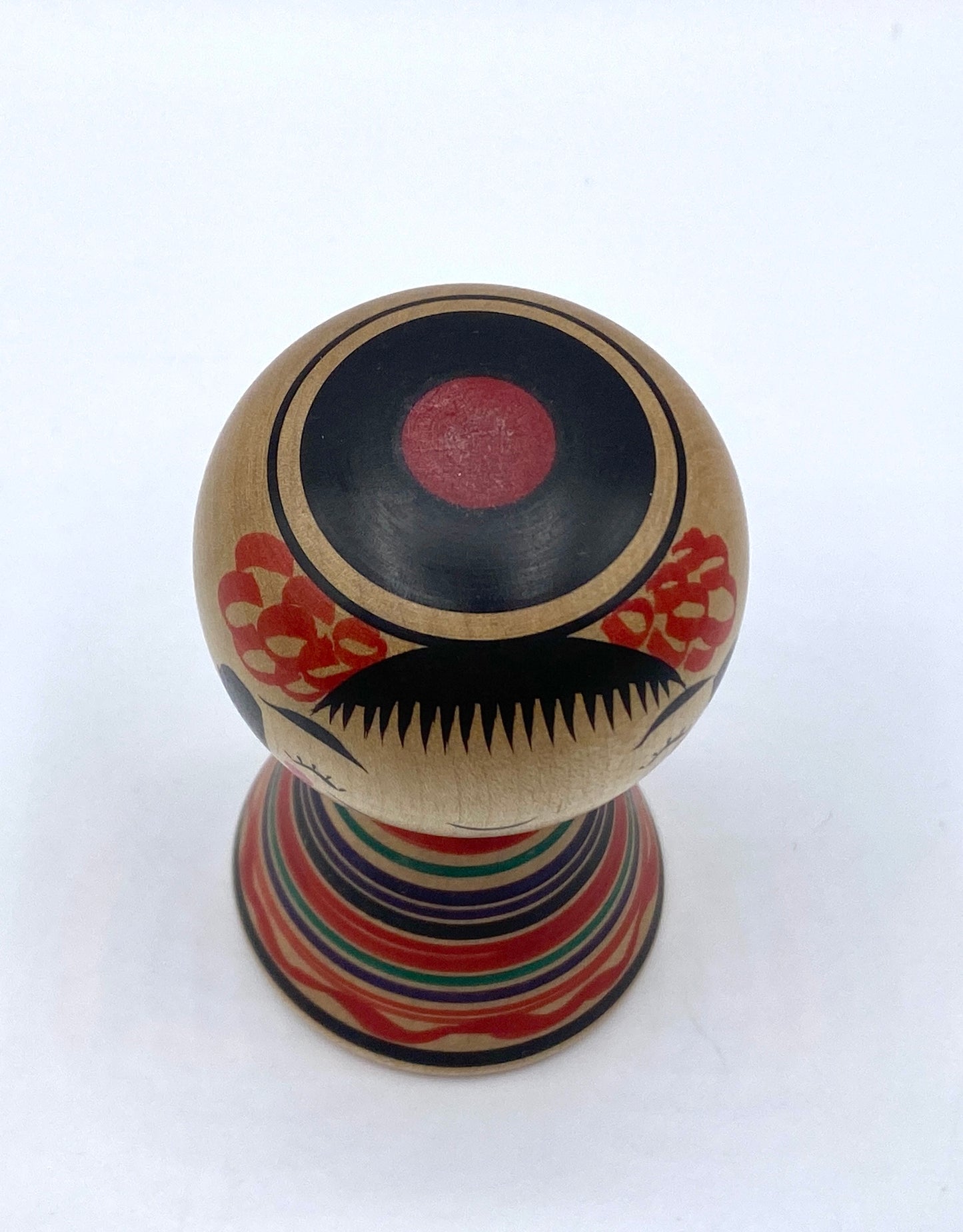 Japanese Kawaii Kokeshi Kunitoshi Abe "Hohoemi-gaeshi" Smile-Back & node KA029