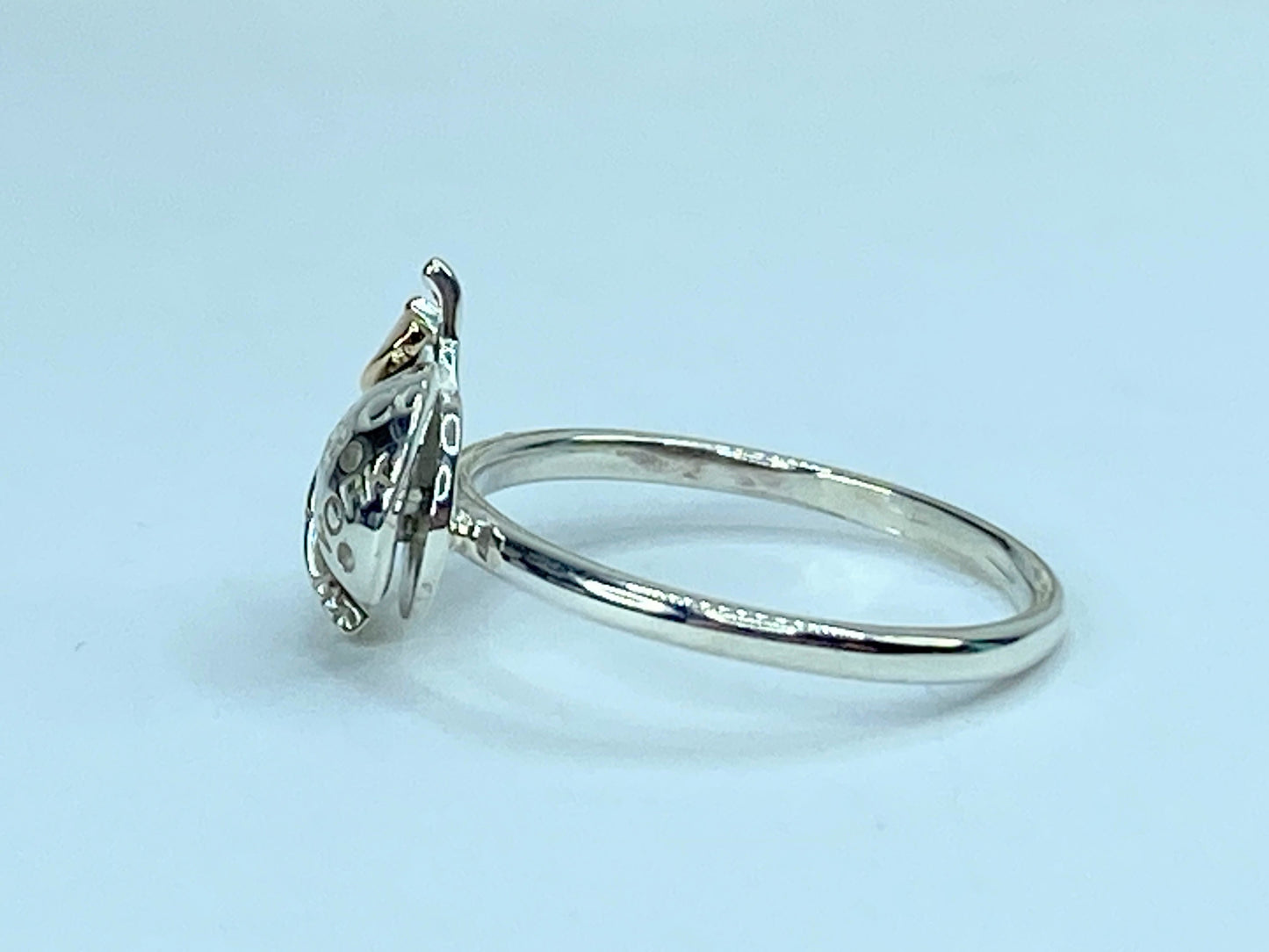 Tiffany & Co. 18K Sterling silver Two-Tone Love Bugs Ladybug Cocktail Ring JR957