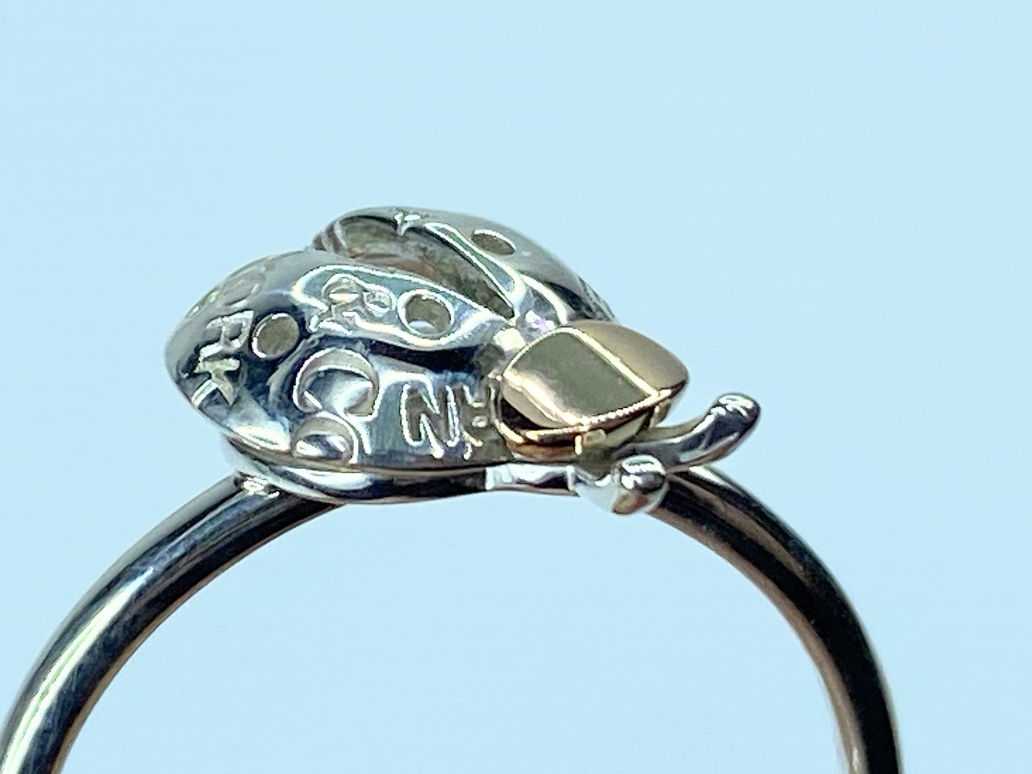 Tiffany & Co. 18K Sterling silver Two-Tone Love Bugs Ladybug Cocktail Ring JR957