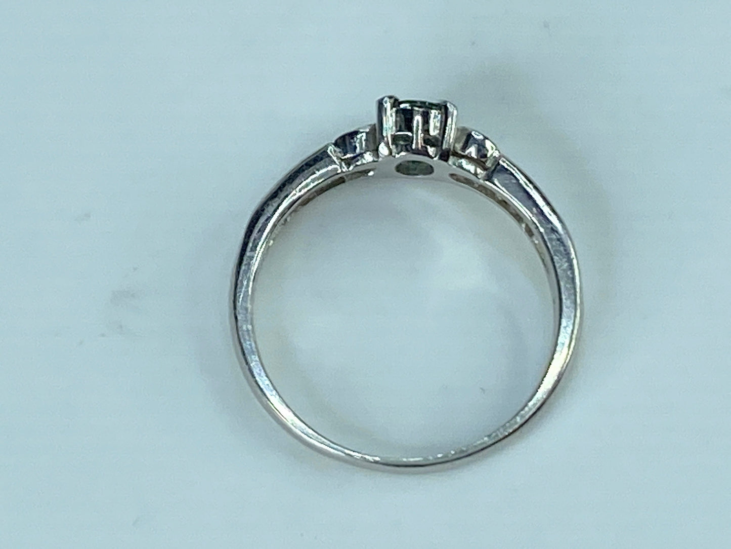 Natural 0.35Ct. Alexandrite & 0.25ct G/VS2 Diamond Platinum Ring 3.4g s7.5 JR403