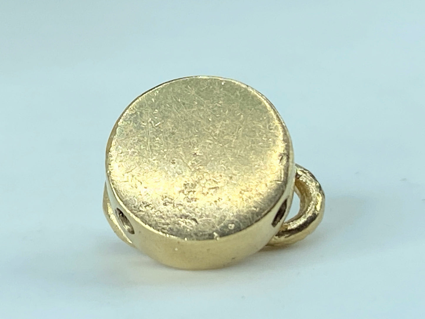 Antique 14K yellow gold Emerald Snake motif sliding charm 2.9g JR420