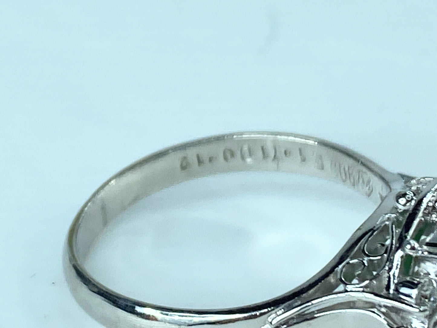 Certified Platinum 1.71 Natural Emerald G/VS 0.12 Diamond ring s7.5 5.6g JR424