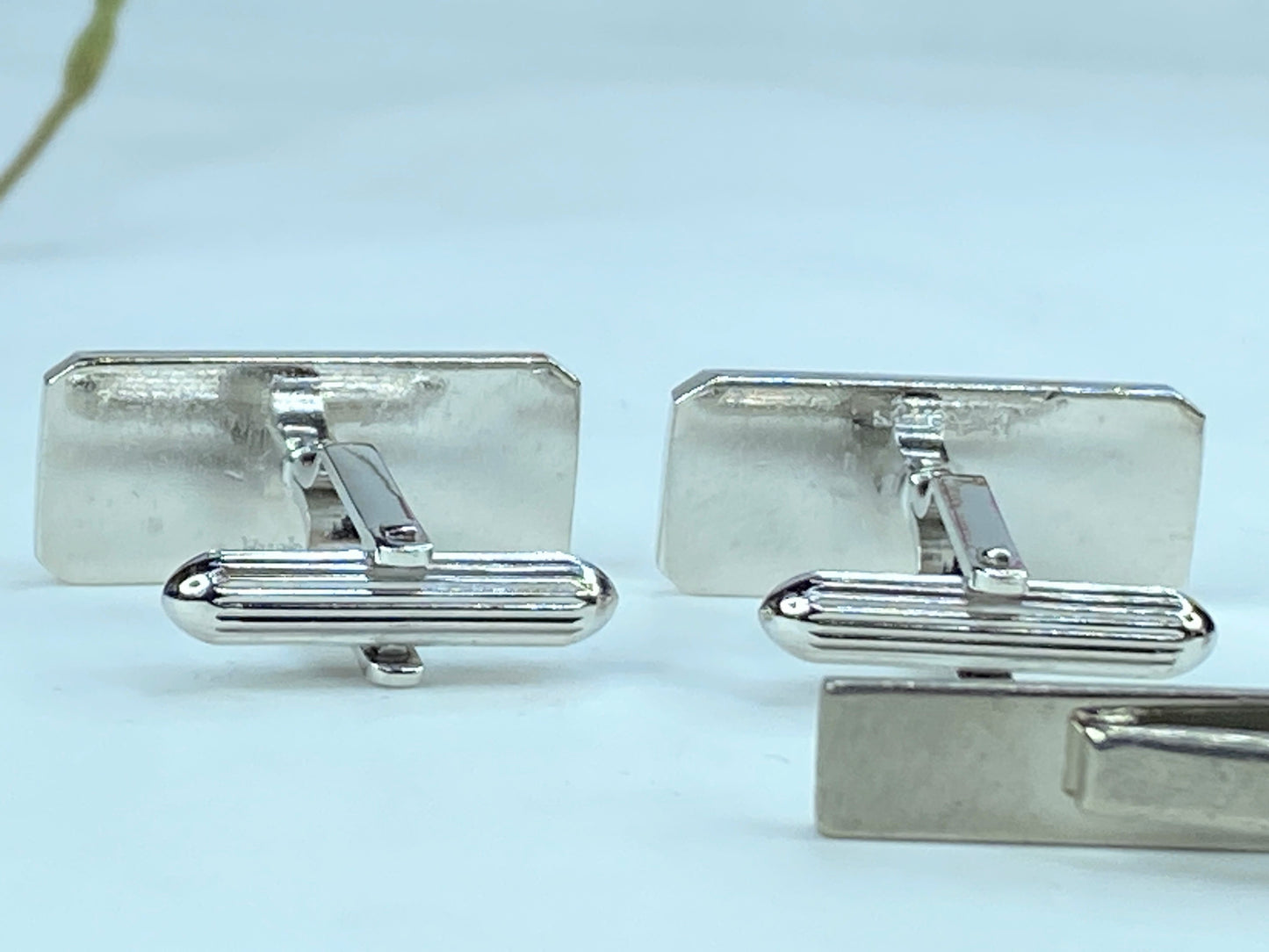 Vintage Burberry cufflinks Tie clips Gold Silver Work Suit GS385
