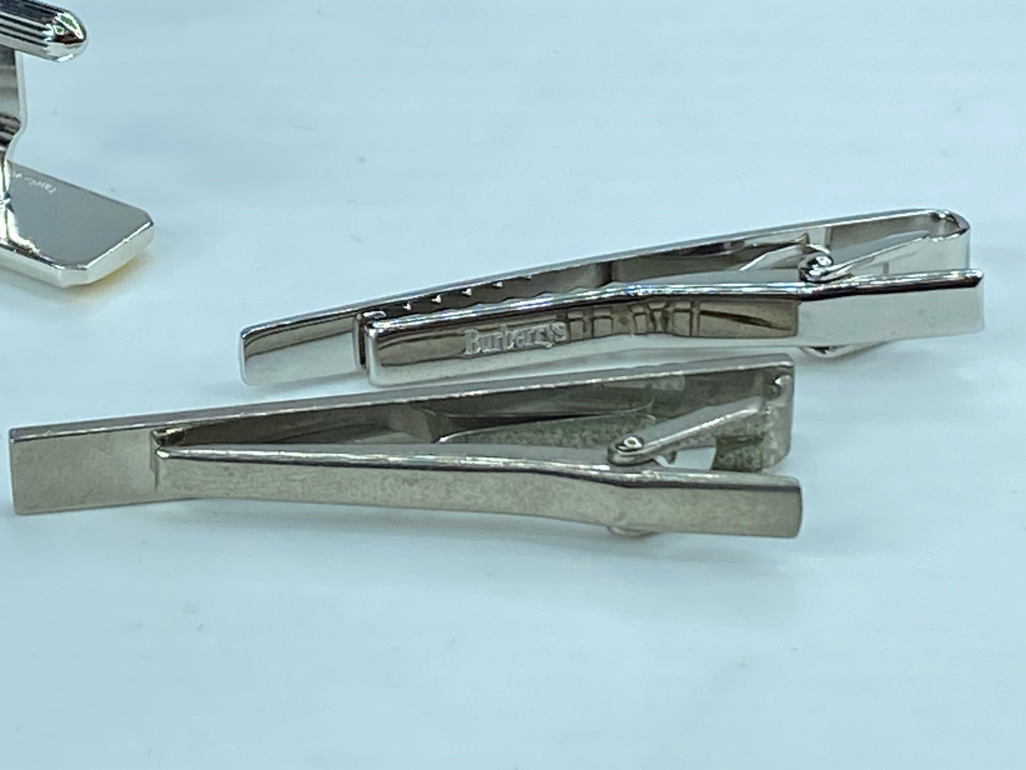 Vintage Burberry cufflinks Tie clips Gold Silver Work Suit GS385