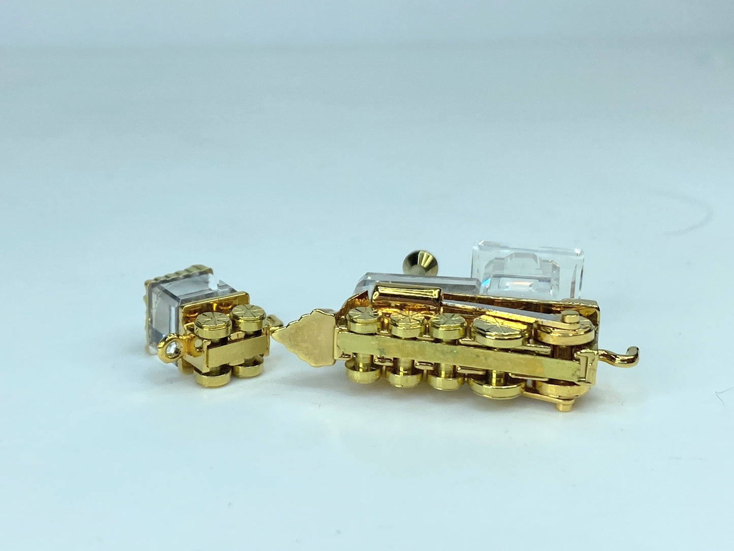 Swarovski Crystal Memories Train Locomotive & Tender 18k plated Mirror SS173