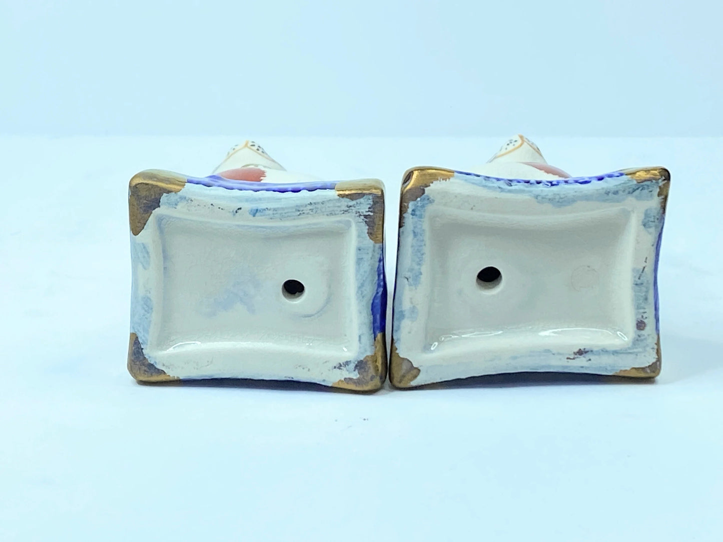 Pair Modern Staffordshire Hand Painted Pottery Cats