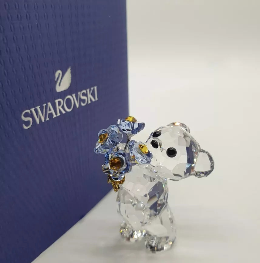 SWAROVSKI Kris Bears Forget Me Not, Swarovski Kris Bears Collection w/Mirror S47