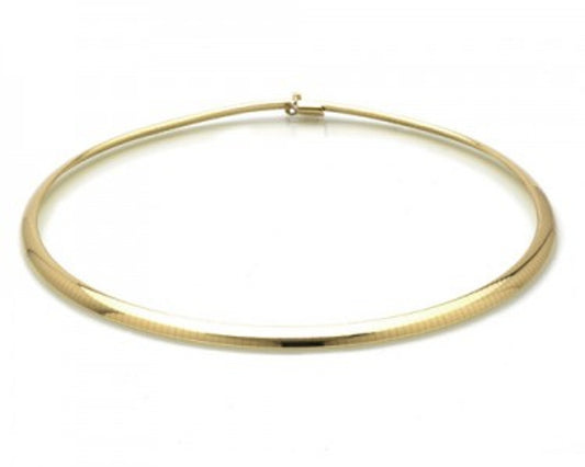 14K yellow gold 5.0mm Omega link necklace