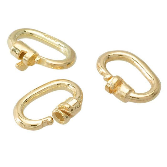 Australian 14K Yellow Gold 6.2 x 4.6mm ID Link Lock Jump Ring JR643