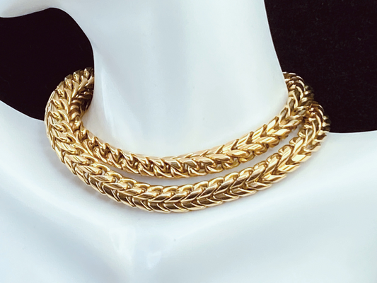 18k Yellow Gold box Cuban Link necklace