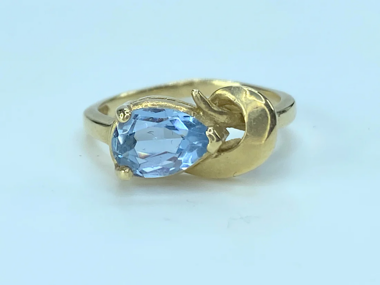 14K Q-knot London Blue Topaz ring JR8985