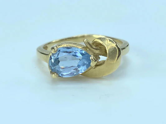 14K Q-knot London Blue Topaz ring JR8985