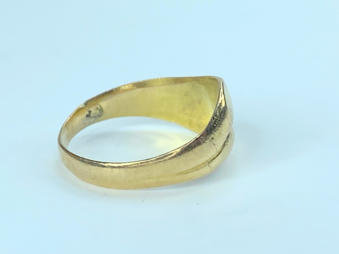 18K yellow gold twin Signet ring s8.25 3.9g