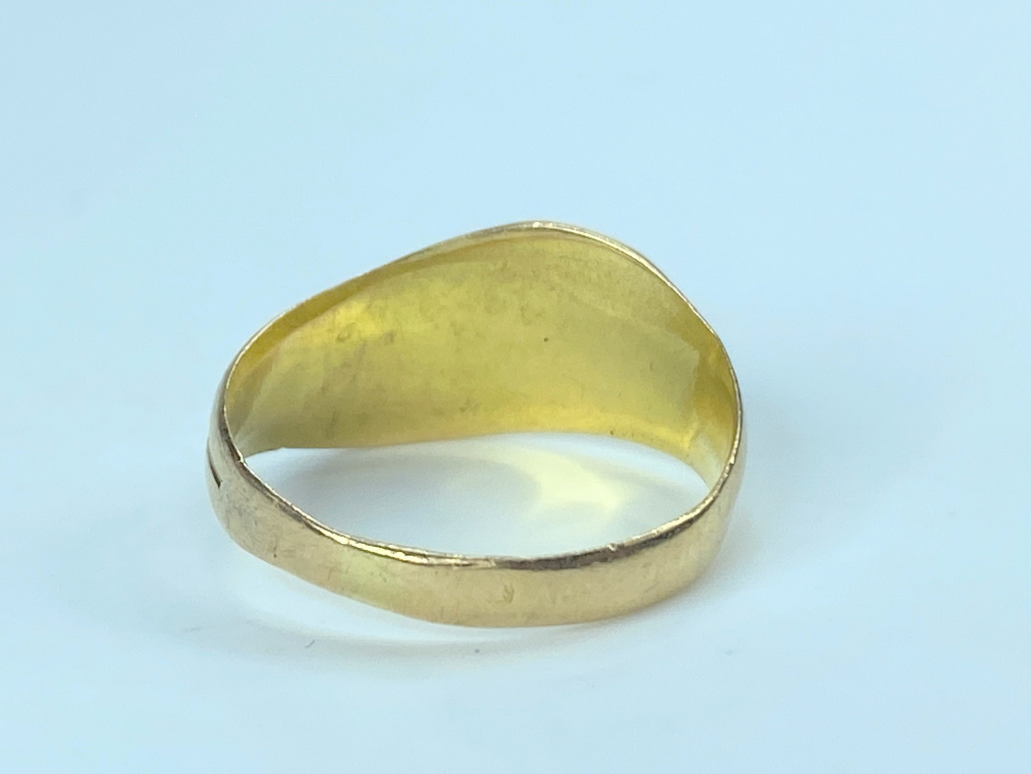 18K yellow gold twin Signet ring s8.25 3.9g