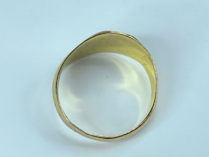 18K yellow gold twin Signet ring s8.25 3.9g