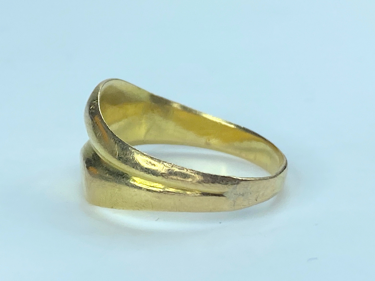 18K yellow gold twin Signet ring s8.25 3.9g