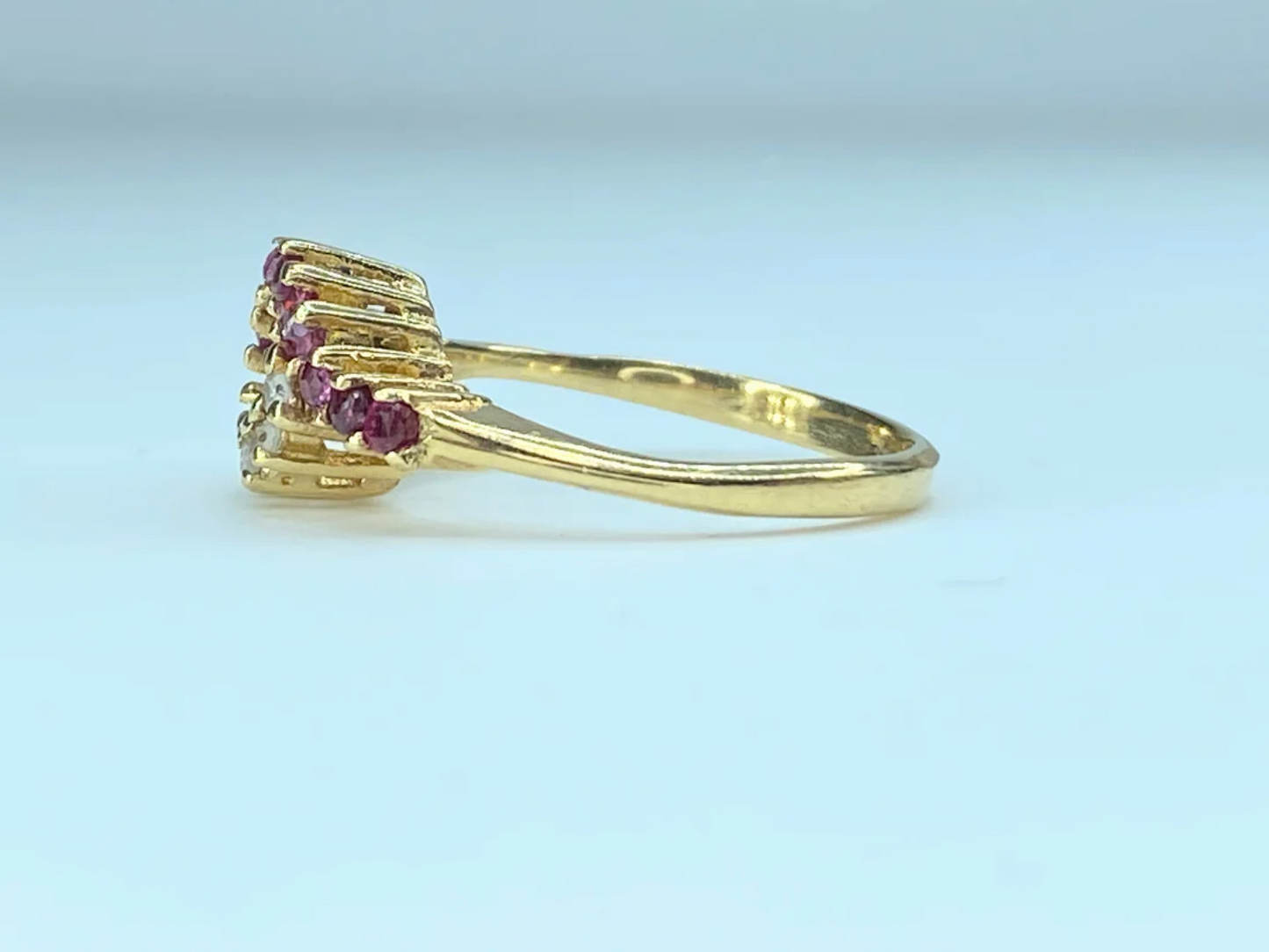 14K gold Natural Ruby Diamond cocktail ring JR89847