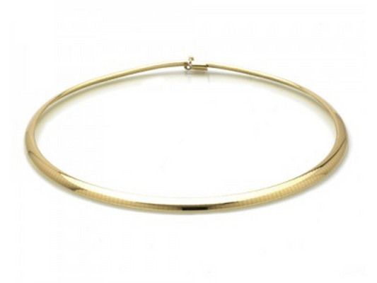 14K yellow gold 5.0mm Omega link necklace