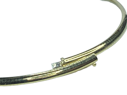 14K yellow gold 5.0mm Omega link necklace