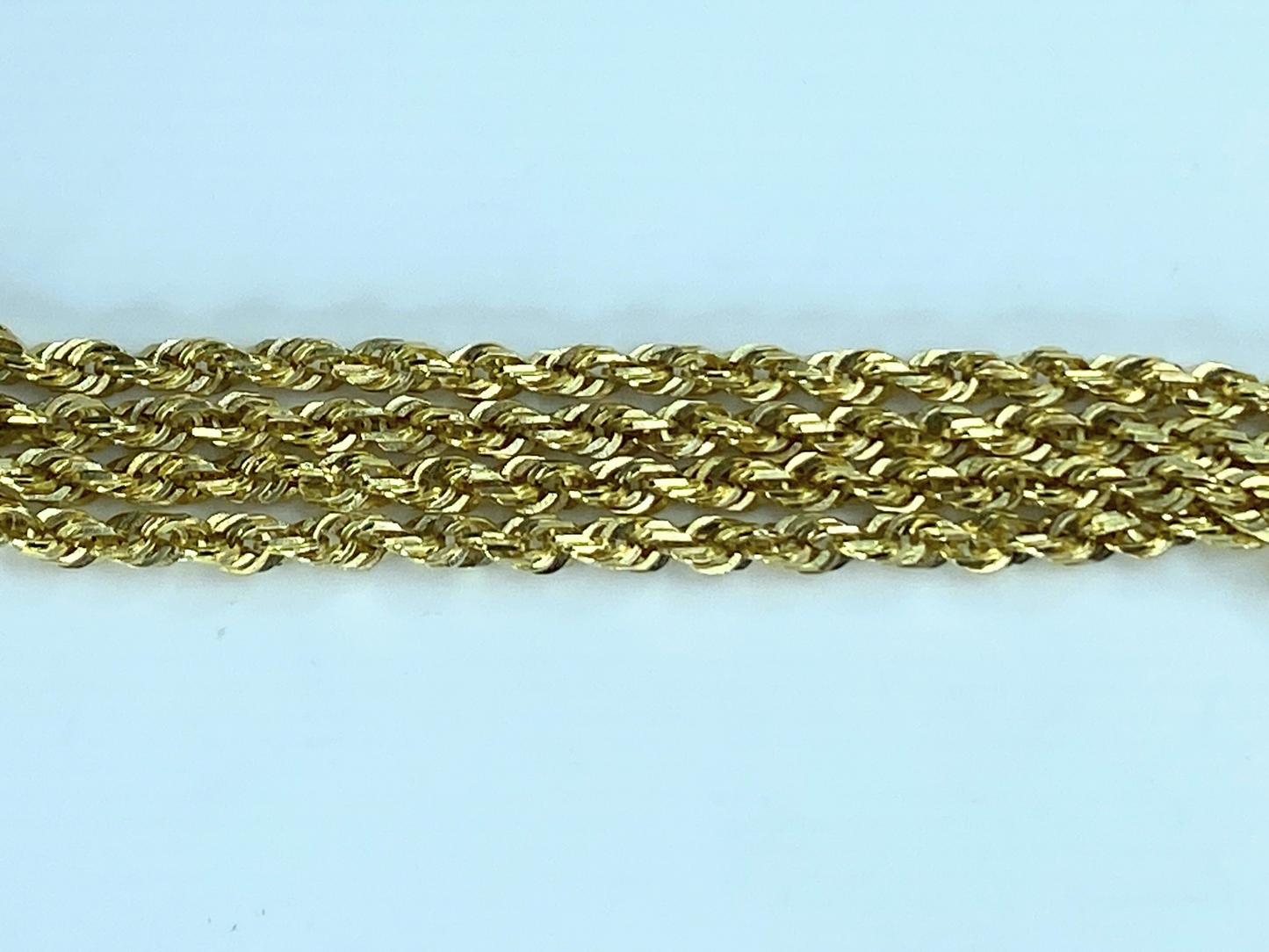 2.7mm Diamond cut Rope link necklace in 14K gold by Michael & Anthony