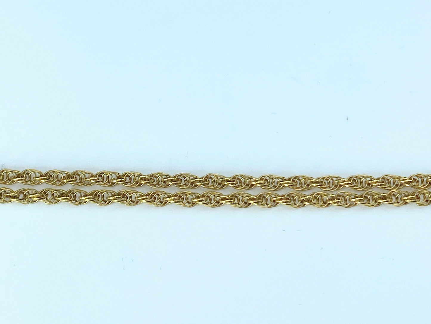 2.8mm extra long Rope link necklace in 14K yellow gold