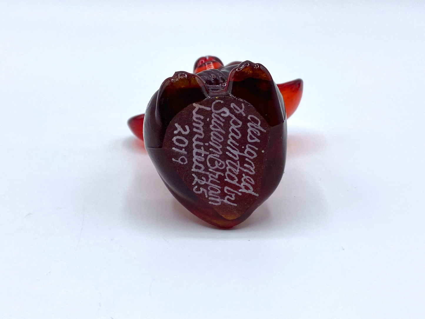 2019's  LTD Edition signed "BE MINE" red Amberina glass Mouse