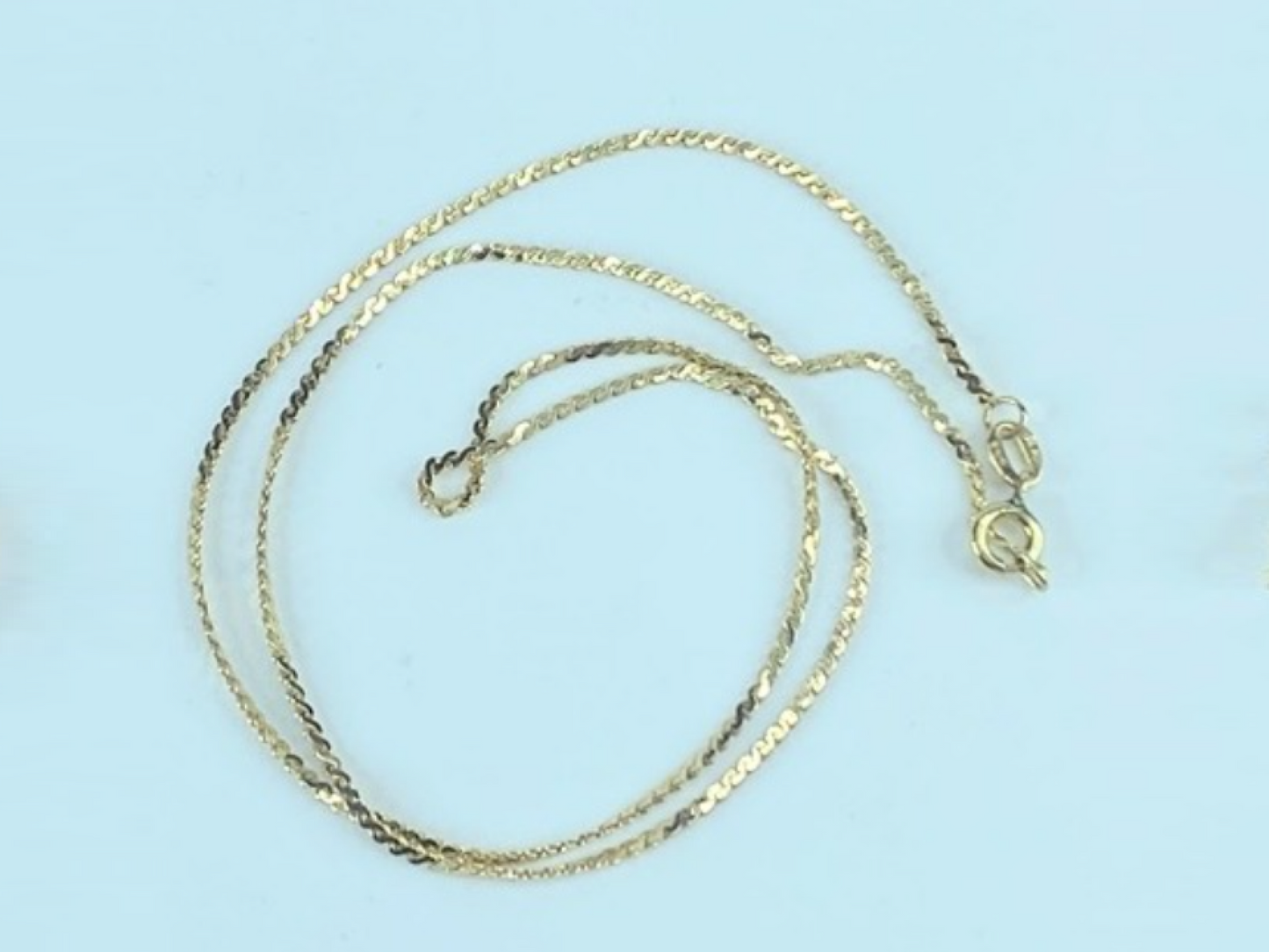 1.5mm "S" Serpentine Fancy link in 14K yellow gold necklace