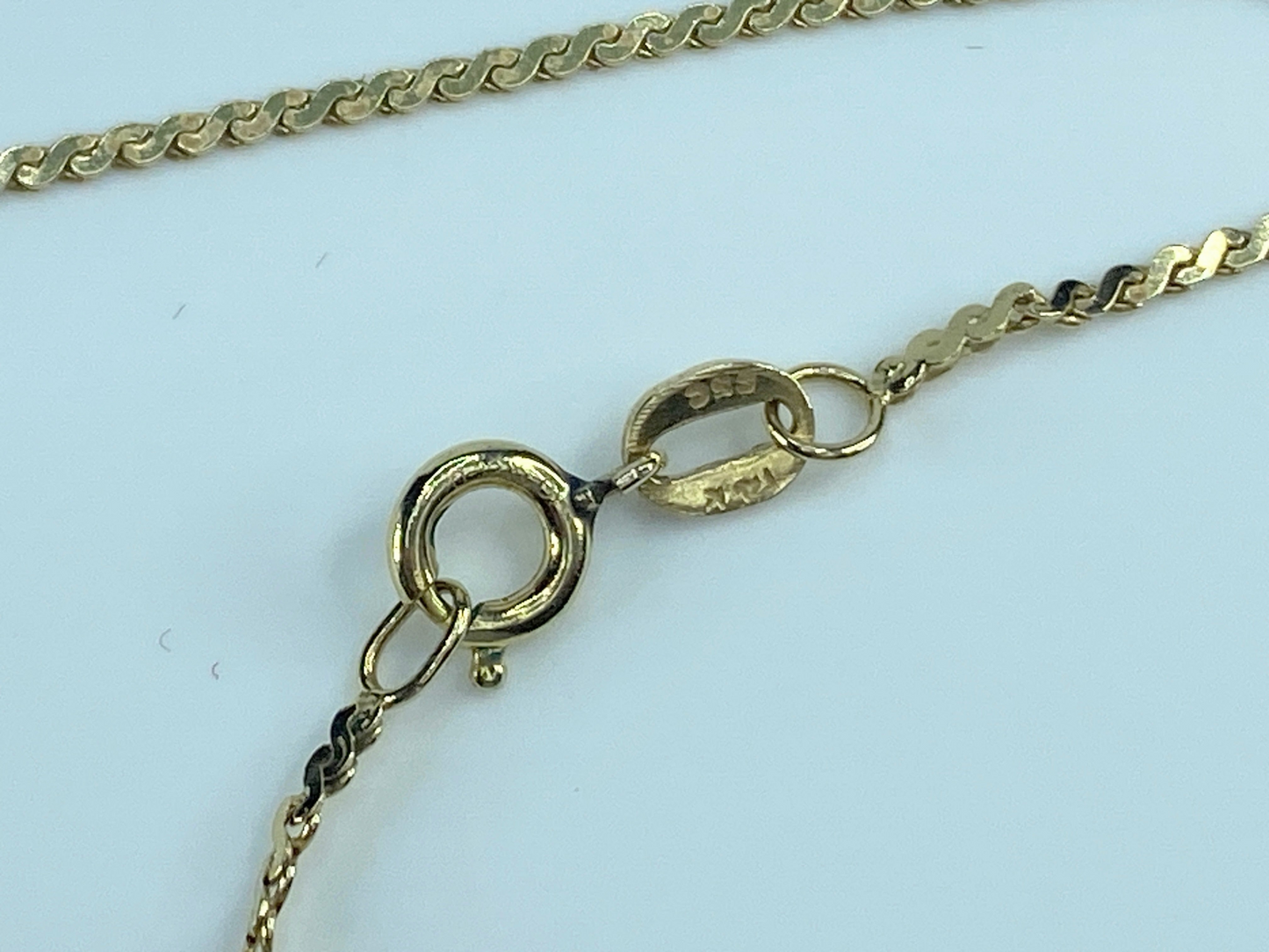 1.5mm "S" Serpentine Fancy link in 14K yellow gold necklace