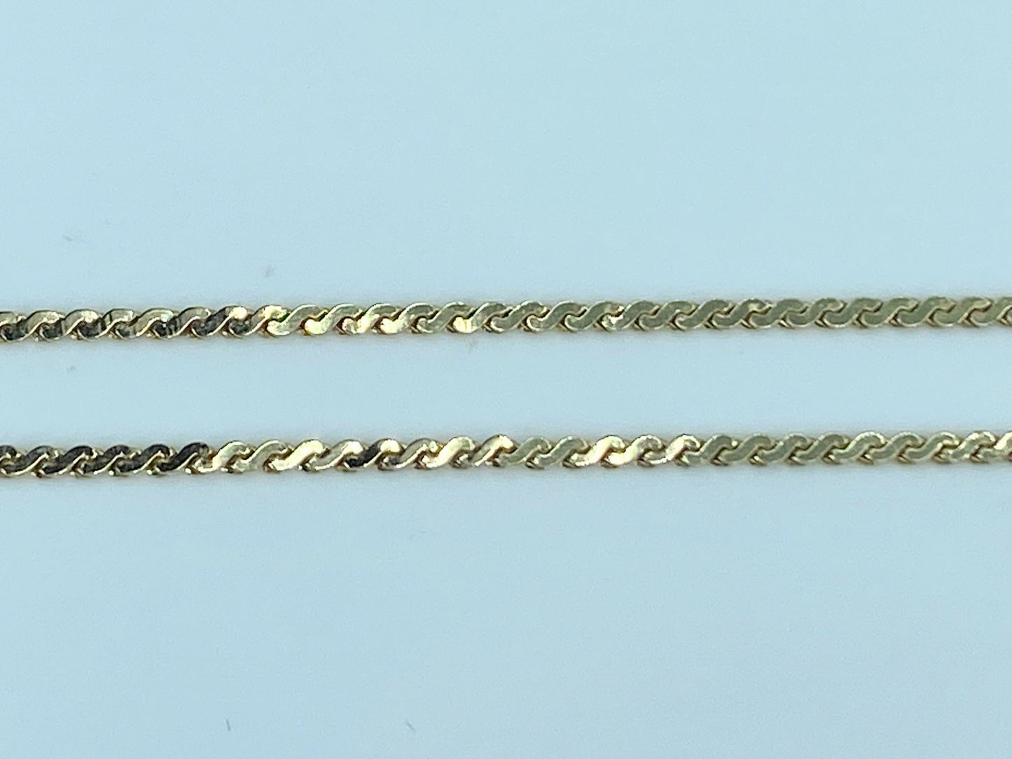 1.5mm "S" Serpentine Fancy link in 14K yellow gold necklace