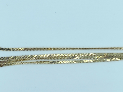 1.5mm "S" Serpentine Fancy link in 14K yellow gold necklace