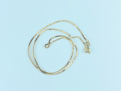 1.5mm "S" Serpentine Fancy link in 14K yellow gold necklace