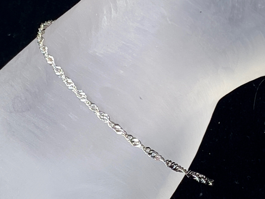 1.9mm Princes of Wales 18 karat white gold bracelet