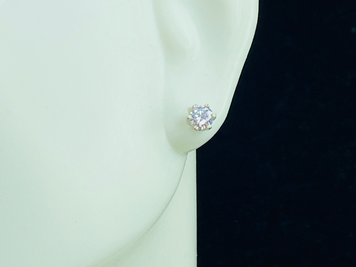 1/3ct Round Diamond Solitaire White Gold Stud Earrings Classic