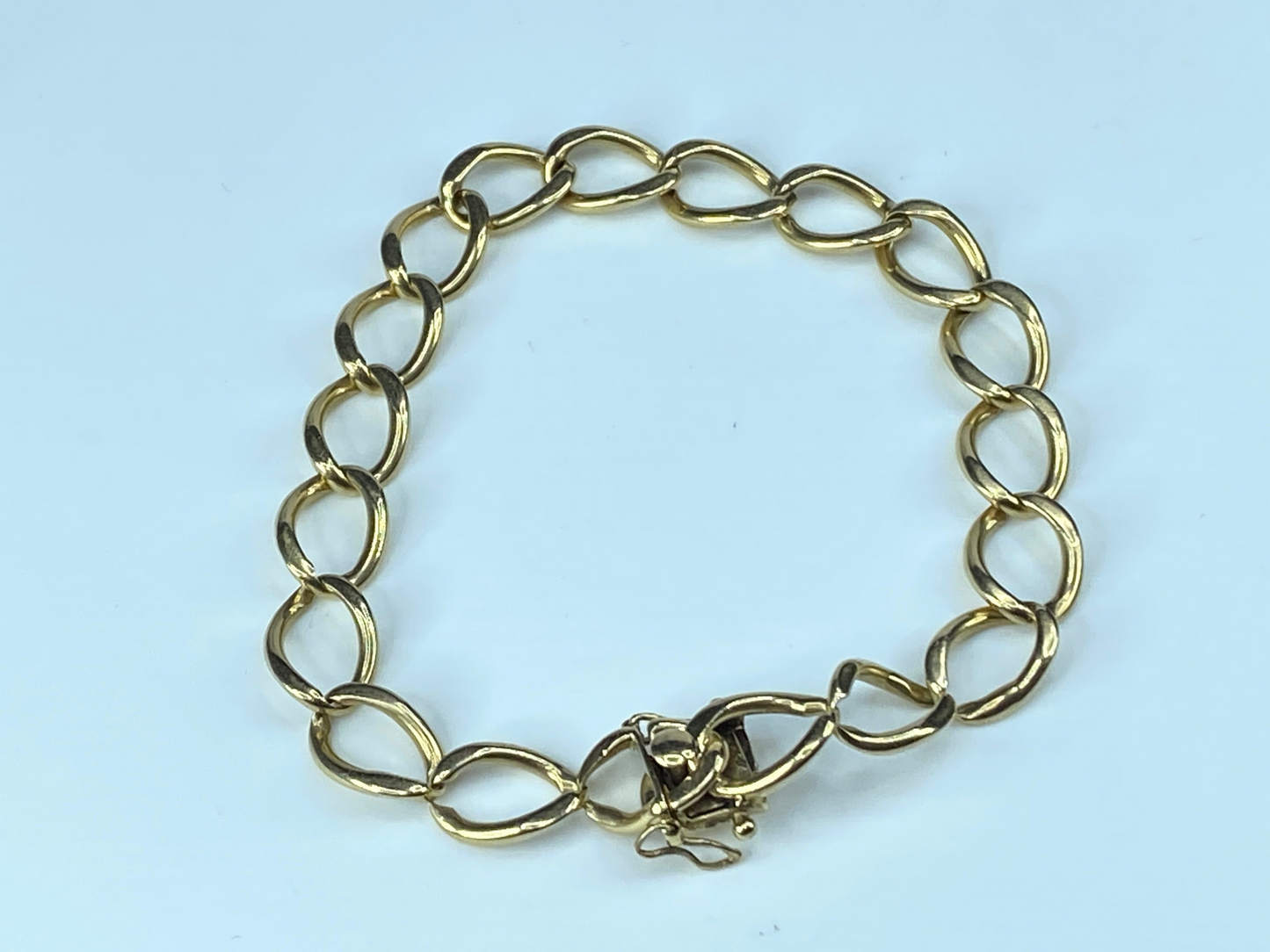 11.5mm super curb link 14K solid yellow gold bracelet