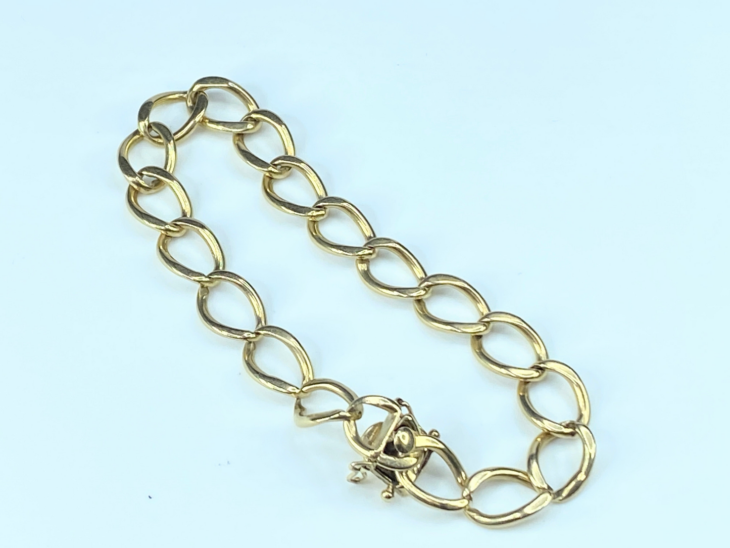 11.5mm super curb link 14K solid yellow gold bracelet