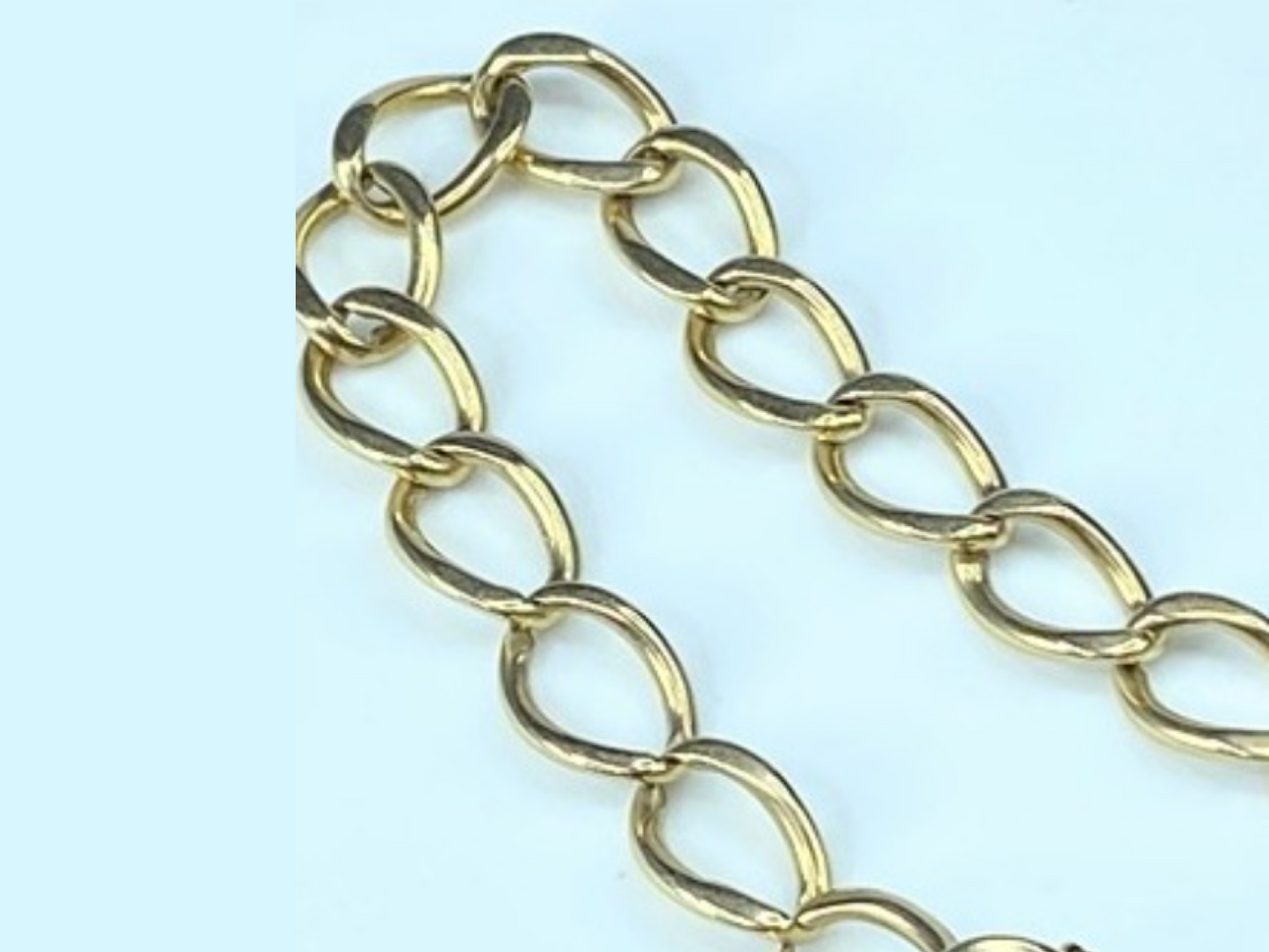 11.5mm super curb link 14K solid yellow gold bracelet