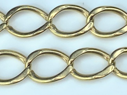 11.5mm super curb link 14K solid yellow gold bracelet