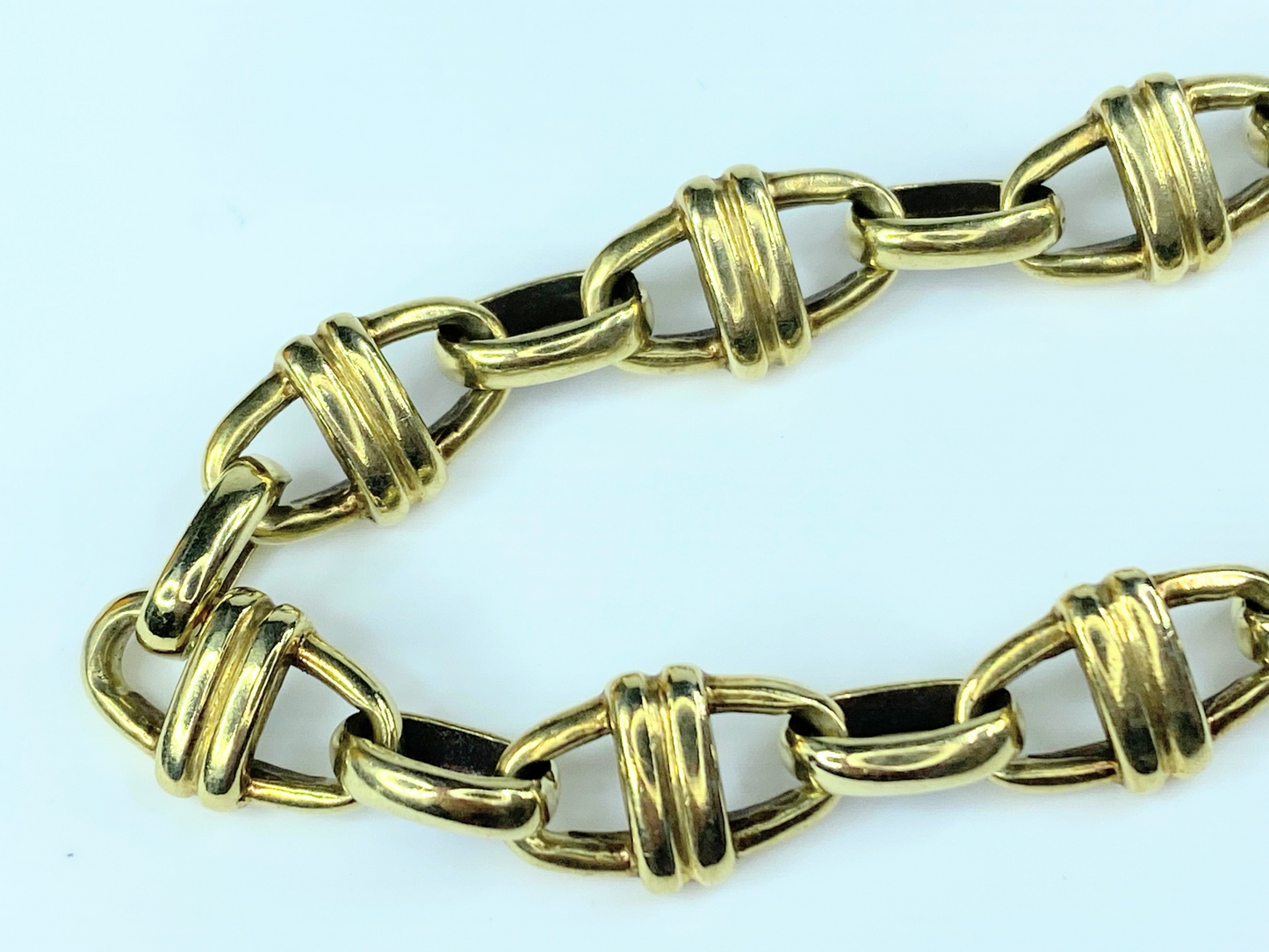 14K Chunky Anchor link Gemstone bracelet JR9007