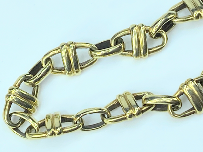 14K Chunky Anchor link Gemstone bracelet JR9007