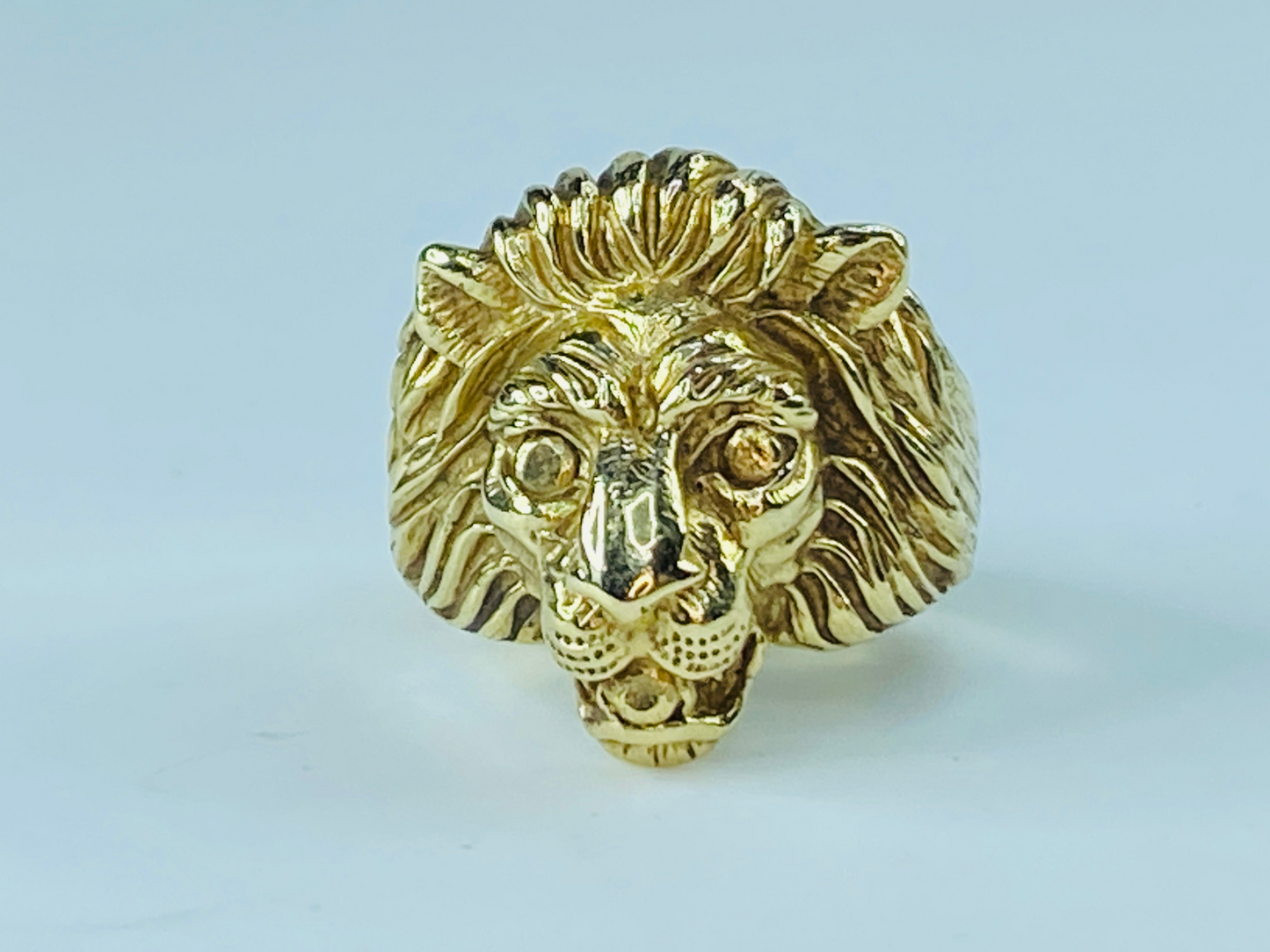 14K gold Lion head ring