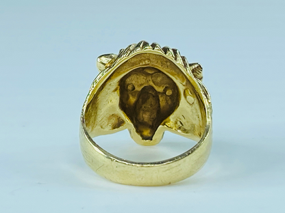 14K gold Lion head ring