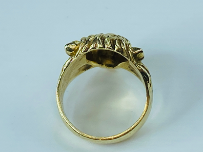 14K gold Lion head ring