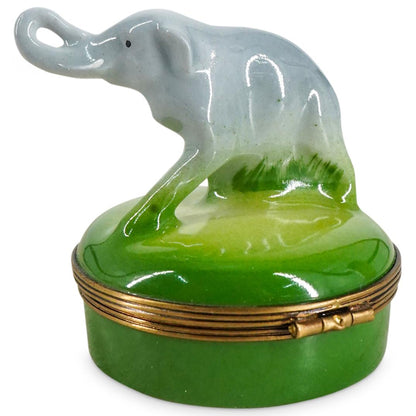 Limoges Castel Elephant Porcelain Trinket Box