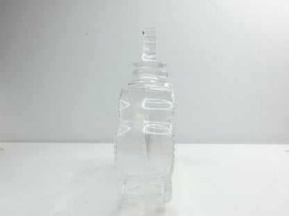 Vintage LALIQUE France Deux Fleurs Frosted Clear Crystal Perfume Bottle A857