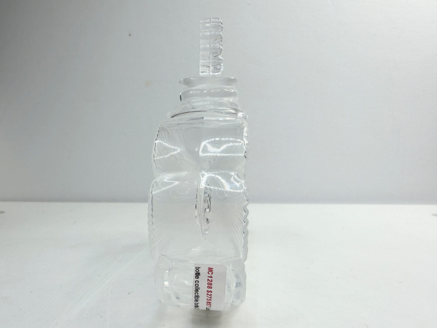 Vintage LALIQUE France Deux Fleurs Frosted Clear Crystal Perfume Bottle A857