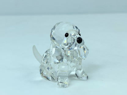 Swarovski Crystal Sitting Beagle black jet eyes 158418 S175